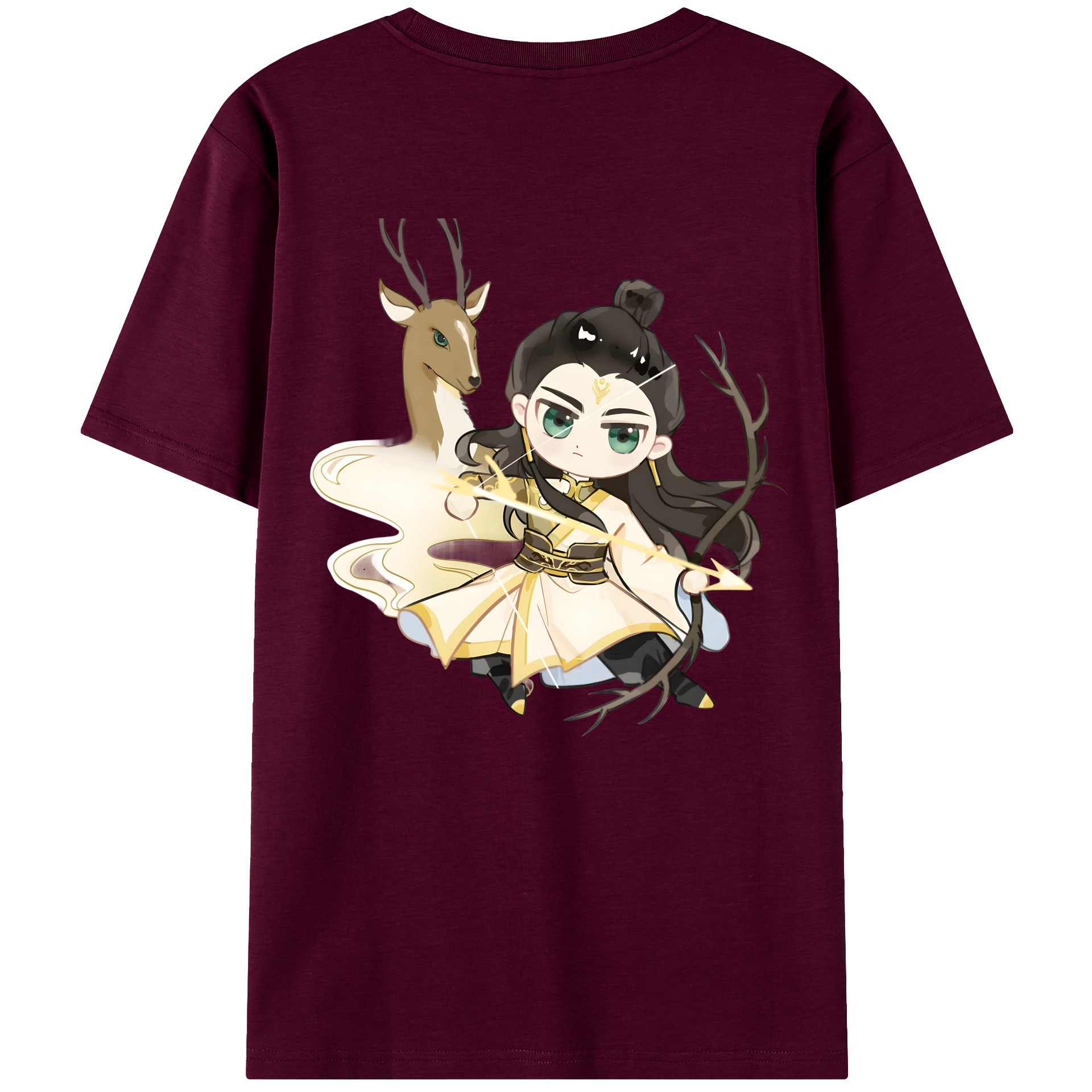 （画像用） Ne Zha 2 ナタ 魔童の大暴れ レディース半袖Tシャツ(バックプリント)